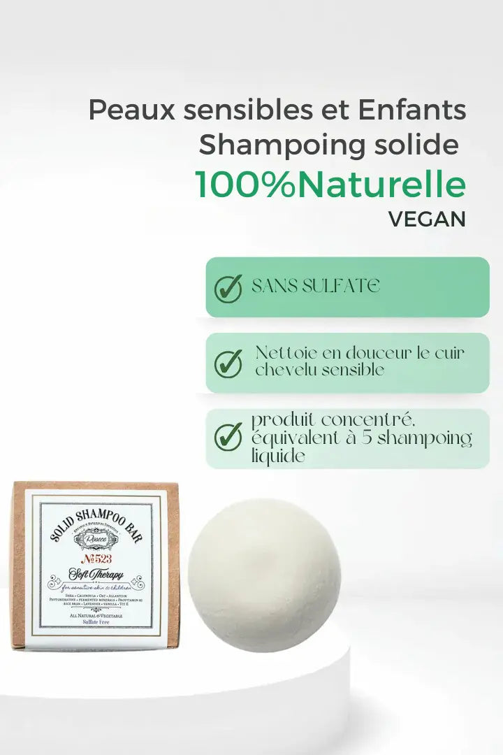 SHAMPOING SOLIDE PEAUX SENSIBLES / ENFANT 80g aromanessence